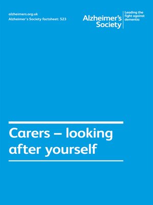cover image of Alzheimer's Society factsheet 523